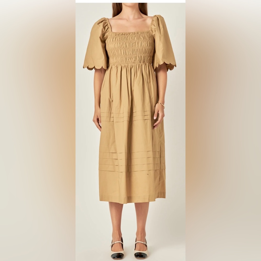 English Factory Scalloped MIDI Dress